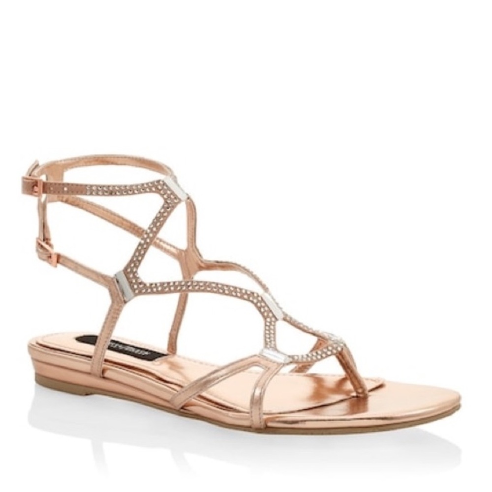 WHBM ROSE GOLD GLADIATOR SANDAL